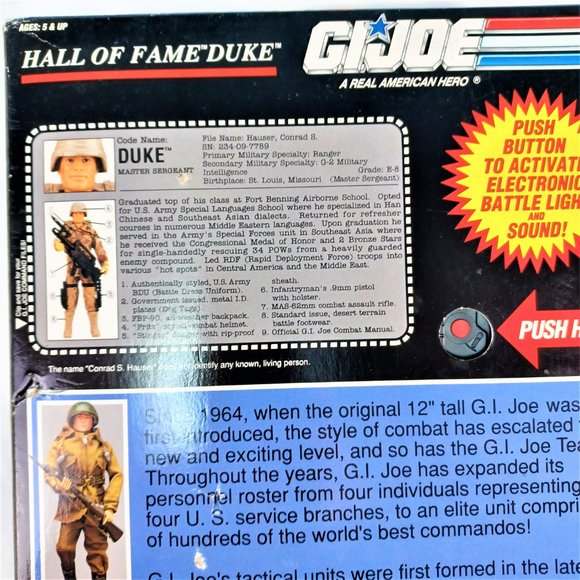 Vintage Hasbro Hall of Fame G I Joe Duke Action Figure NIB - Picture 5 of 10
